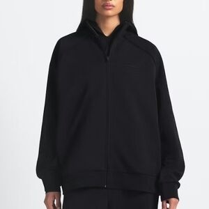 Nike x SKIMS Matte Tricot Women's Oversized Full-Zip Track Jacket - Black